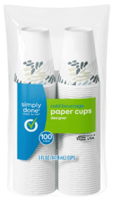 Simply Done Paper Cups, Cold Beverage, Designer