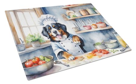 NEW Bernese Mountain Dog The Chef Glass Cutting Board Decorative Tempered Glass Kitchen Cutting and Serving Board Large Size Chopping Board