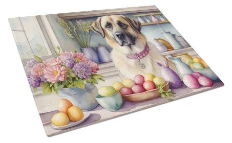 NEW Decorating Easter Anatolian Shepherd Dog Glass Cutting Board Decorative Tempered Glass Kitchen Cutting and Serving Board Large Size Chopping