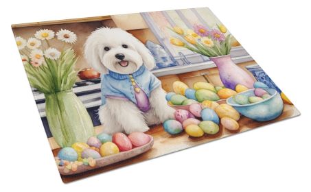 NEW Decorating Easter Coton de Tulear Glass Cutting Board Decorative Tempered Glass Kitchen Cutting and Serving Board Large Size Chopping Board