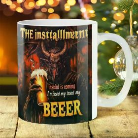 1pc Best Aunt Ever Ceramic Coffee Mug, 11oz, Microwave Safe, Humorous Beer-Themed Design, Perfect Gift for Aunt