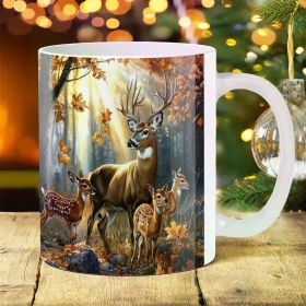 11oz Bicycle-Themed Ceramic Mug - Durable, Insulated Coffee Cup for Travel & Camping, Unique Gift Idea, Large,
